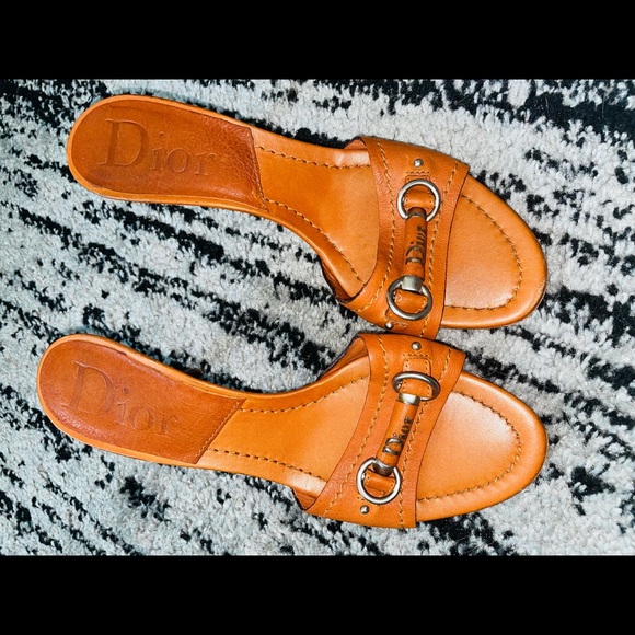 Dior Shoes - Dior “My Dior” Heeled Sandals Mule Orange - Rust (CDW67) Size 38